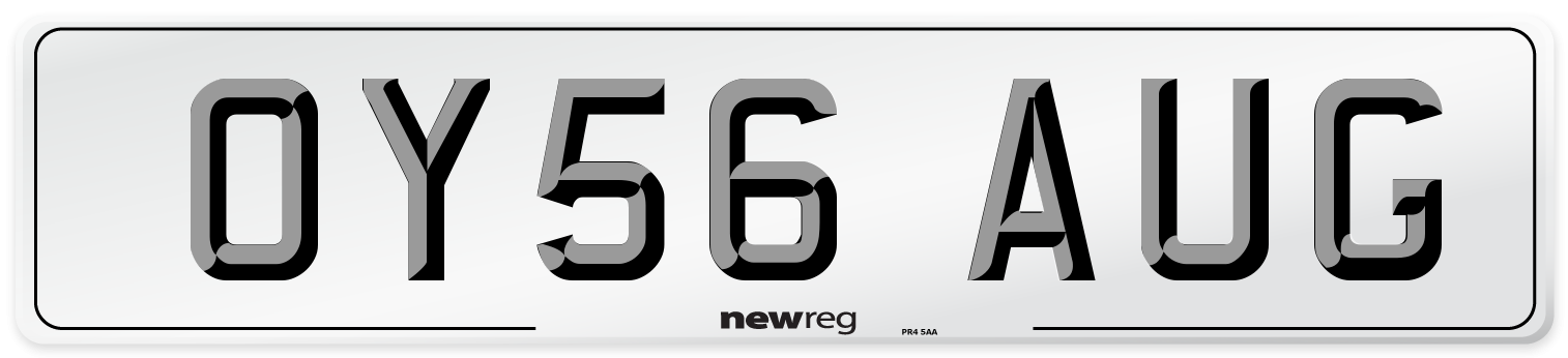 OY56 AUG Number Plate from New Reg